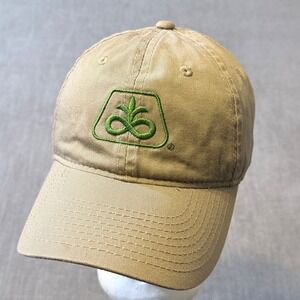 Cabelas Pioneer Hi-Bred DuPont Logo Hat Mens Khaki Tan Adjustable Strapback Cap